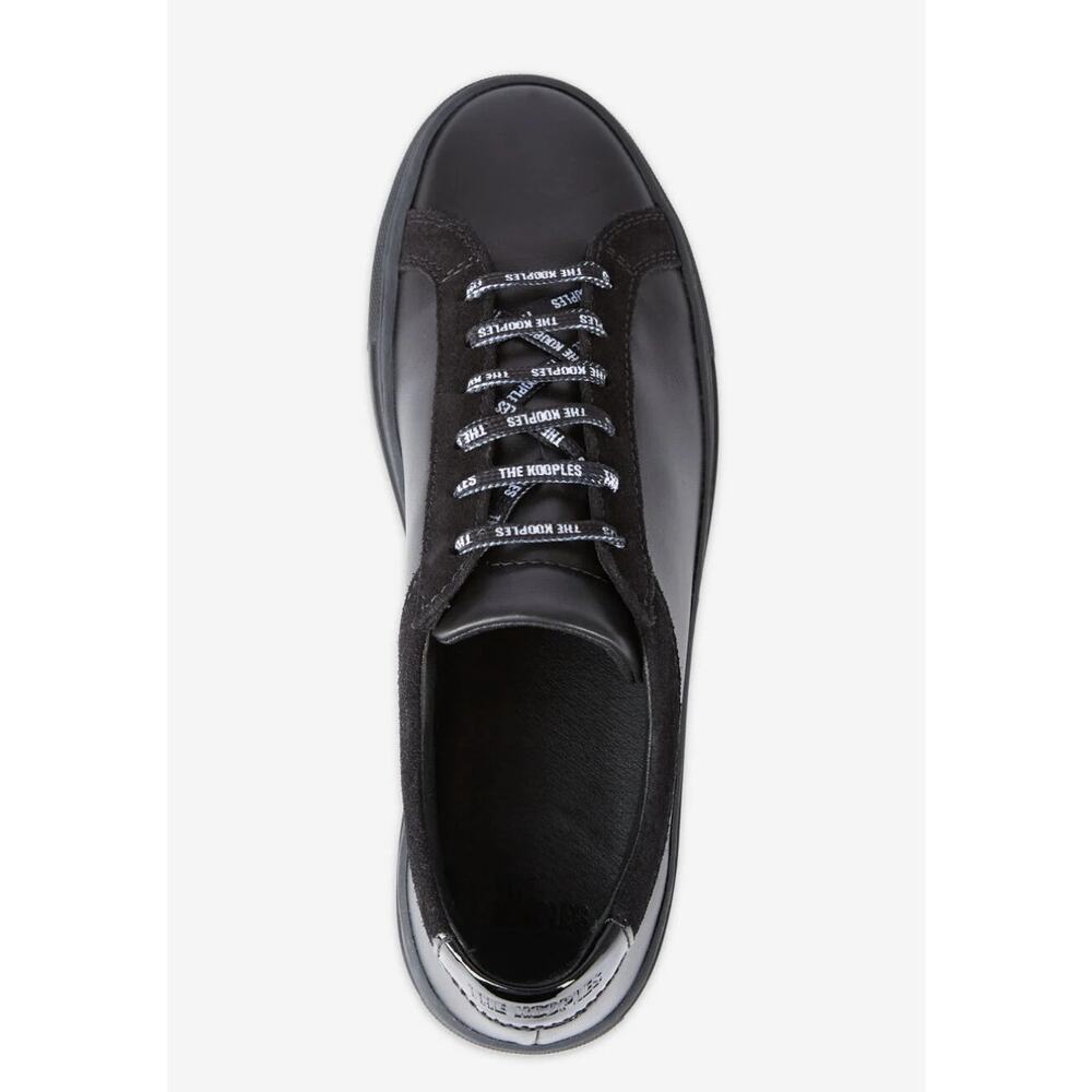 The Kooples Men's Leather Sneaker w/ Vinyl Black Size 7/7.5 US 40 EU NIB Low Top